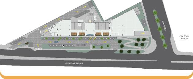 Planta do terreo do Icaraí Office & Mall